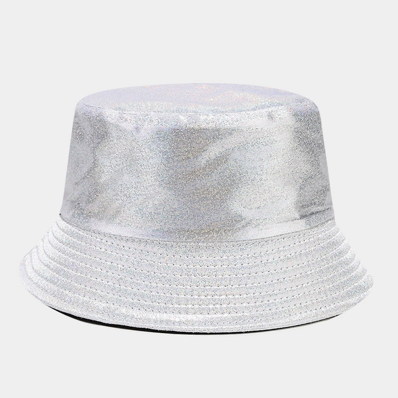 Promotional Branded Gifts Rainbow Color Riversible PU Leather Outdoor Sports Bucket Hats