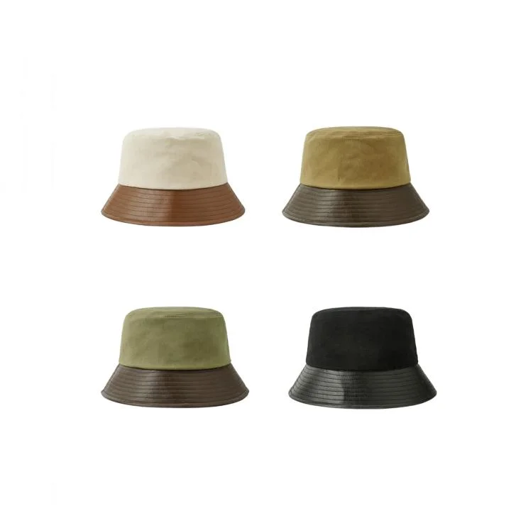 Spring Autumn Women Men Fashion New Arrival Bucket Hat Outdoor Casual Cute Leather Brim Fisherman Hat