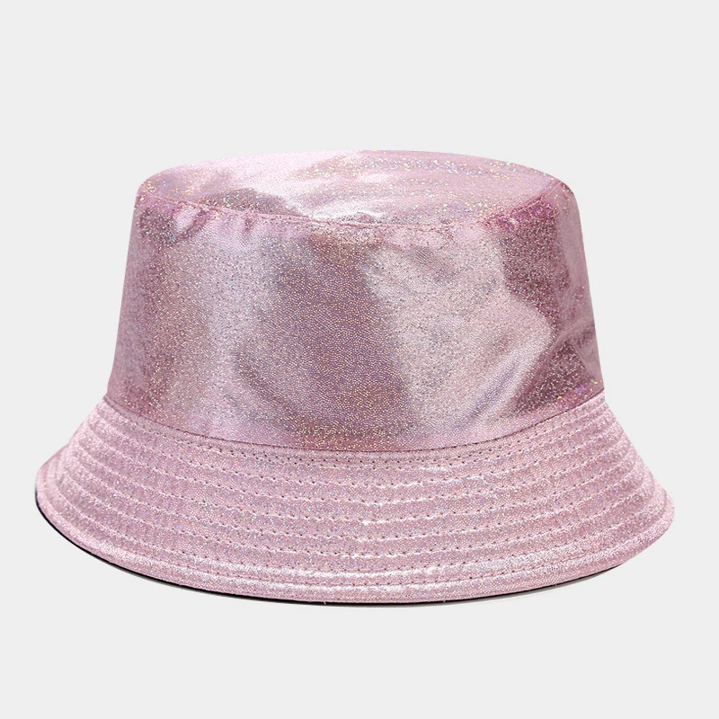 Promotional Branded Gifts Rainbow Color Riversible PU Leather Outdoor Sports Bucket Hats