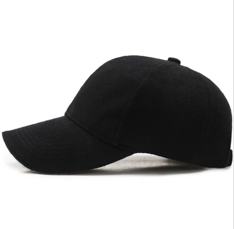 Wholesale Promotional 100% Cotton Adult Classic Black Sandwich Sport Caps Unisex Adjustable Customized Embroidery Colorful 6 Panel Fitted Plain Baseball Cap