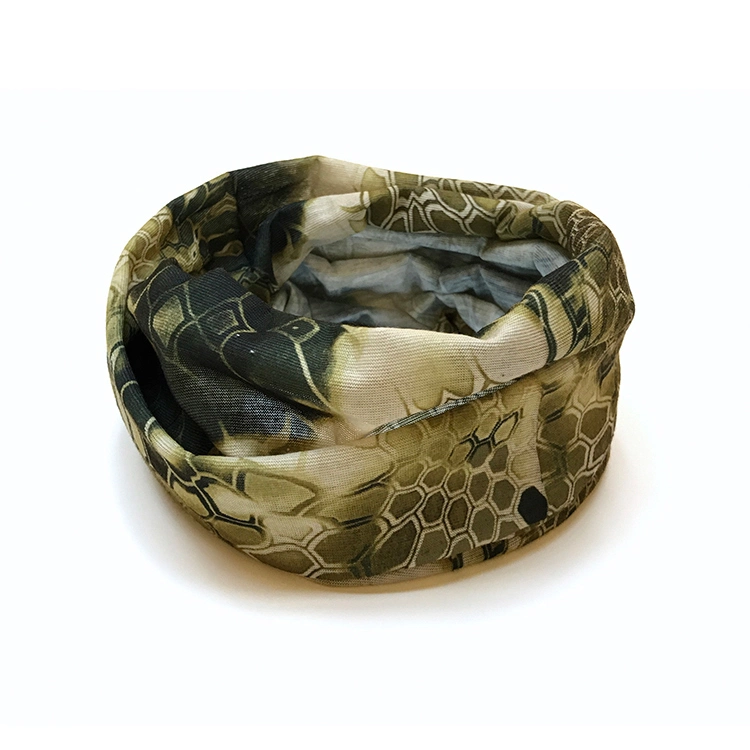 Scarf Silk Cotton Square Scarf Seamless Face Animal Head Wear Tube Bandana Fish Smile Scarf Camo