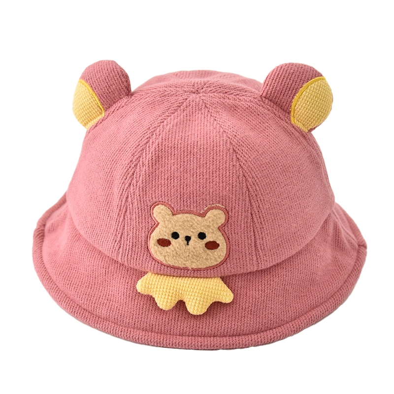 Wholesale Manufacturer Cute Custom Corduroy Autumn Winter Children Bucket Hat Fisherman Hat for Outdoor Activities