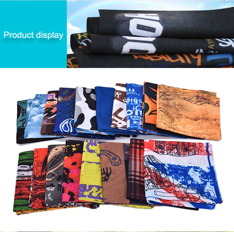 Wholesale Custom Fashion Sport Printing Silk Cooling Seamless Magic Tube Scarf Printed Head Cravat Collar Neck Polyester Bandana Multifunctional Headwear Scarf