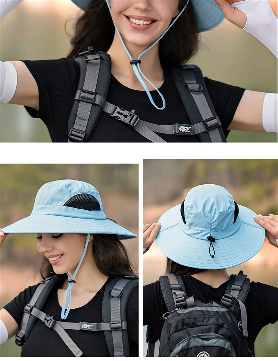 Sun Hat for Men Women, Waterproof Wide Brim Bucket Hat Foldable Boonie Hat for Fishing Hiking Garden Safari Beach