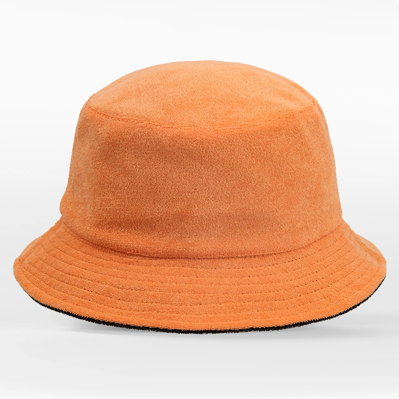 New Design Plain Dyed Unisex Women Terry Cloth Spring Custom Bucket Fisherman Hat