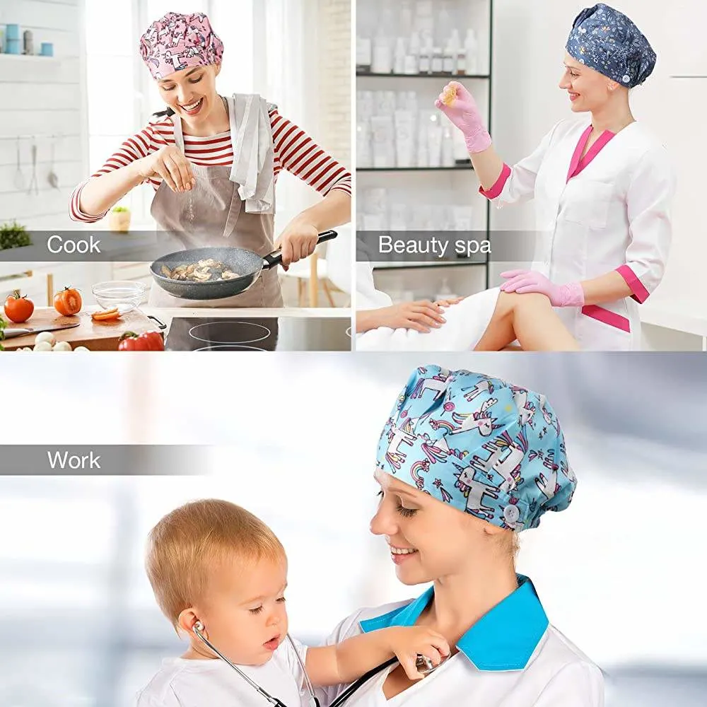 High Quality Polyester Cotton Fashionable Adjust Surgical Medical Lab Scrub Hat