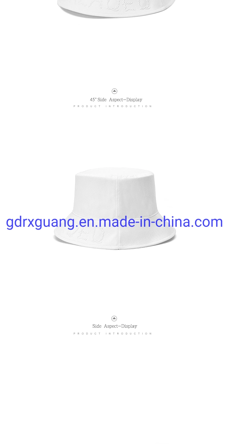 Simple Wide Sun Fisherman Bucket Hats with Custom Logo