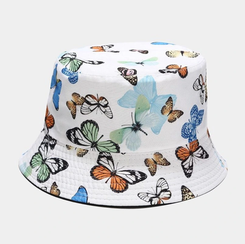 Hot Sales New Fashion Summer Outdoor Butterfly Print Bucket Hat