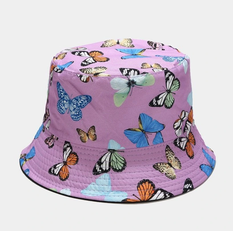 Hot Sales New Fashion Summer Outdoor Butterfly Print Bucket Hat