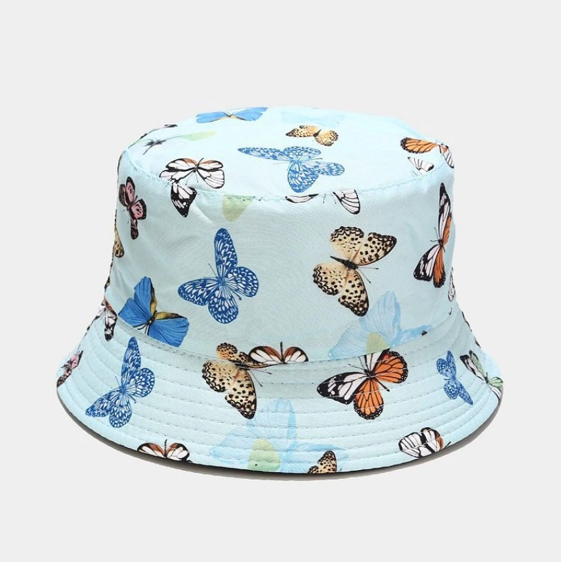 Hot Sales New Fashion Summer Outdoor Butterfly Print Bucket Hat