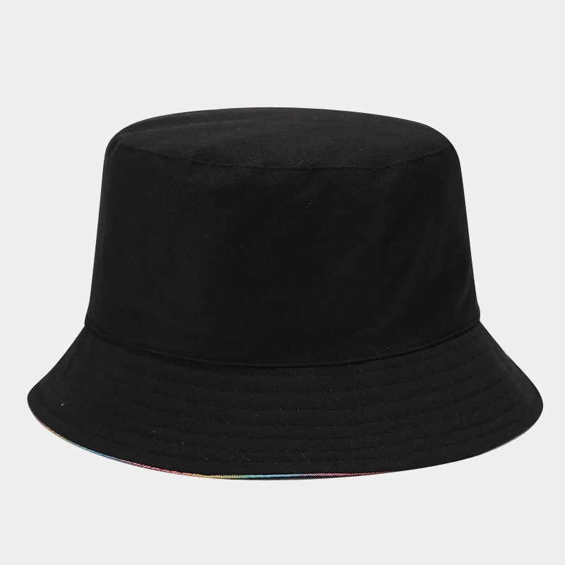 Promotional Branded Gifts Rainbow Color Riversible PU Leather Outdoor Sports Bucket Hats