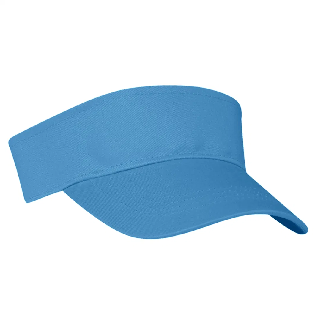 100% Brushed Cotton Twill Cap Sun Visor Hat with Adjustable Hook and Loop Closure Golf Visor