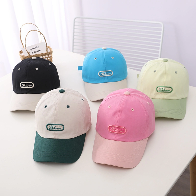 Two Color Splicing Cute Baseball Caps Adjustable Children&prime;s Caps