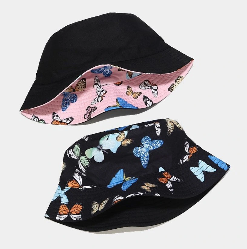 Hot Sales New Fashion Summer Outdoor Butterfly Print Bucket Hat