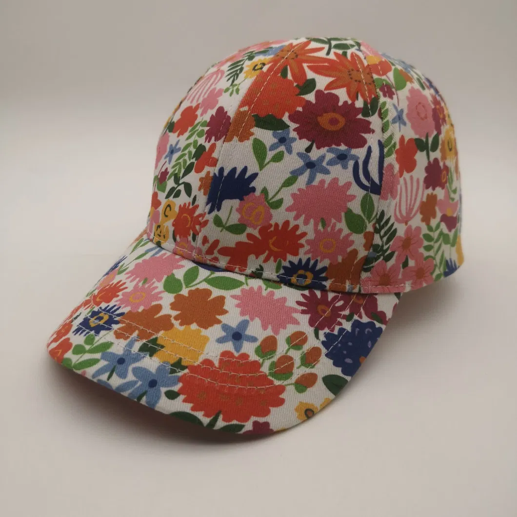 Women&prime;s Hat Fashionable and All-Match Colorful Floral Baseball Cap