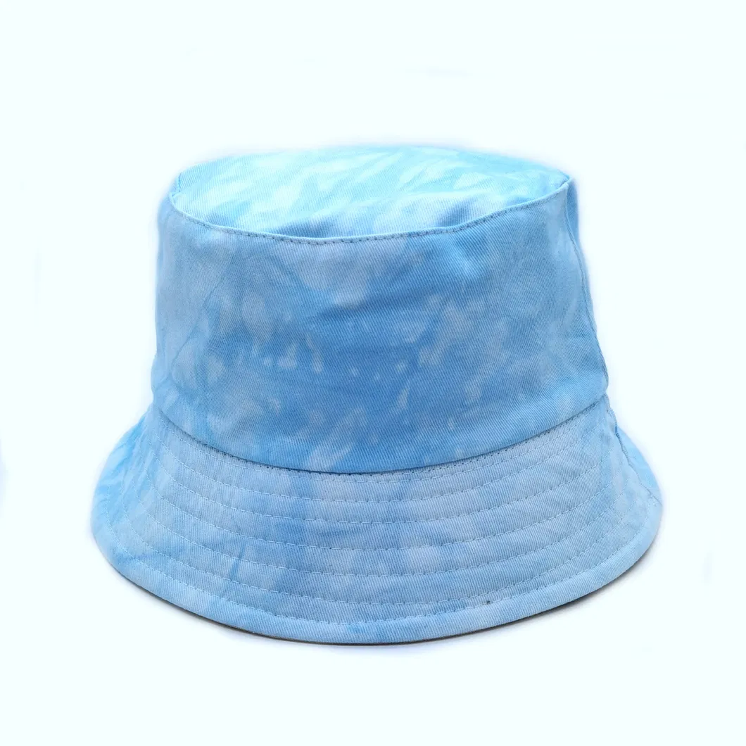 OEM Cotton Tie Dying Printing Bucket Hat Summer Beach Visor Bucket Hat