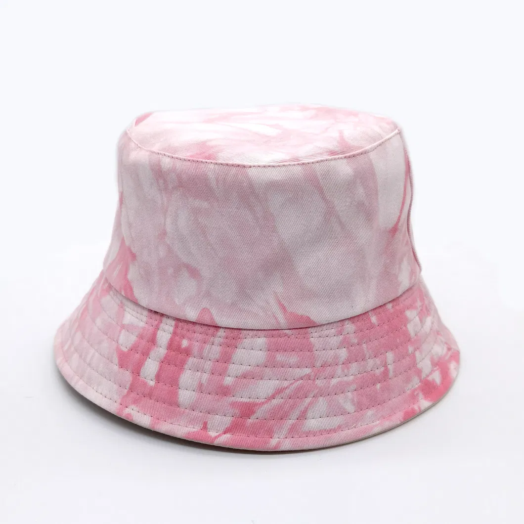 OEM Cotton Tie Dying Printing Bucket Hat Summer Beach Visor Bucket Hat