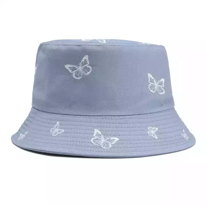 New Embroidery Fisherman Hat Men Women Reversible Bucket Hat