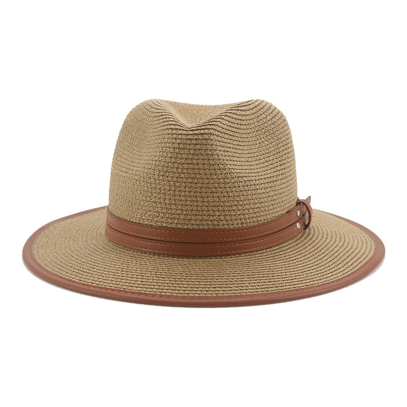 Wholesale Spring Summer Korean Wrapped Paper Straw Beach Cap Lady Designer British Fashion Sun Hat