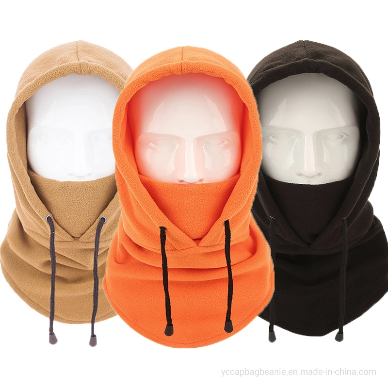 High Quality Plain Color Winter Warm Fleece Headgear Balaclava