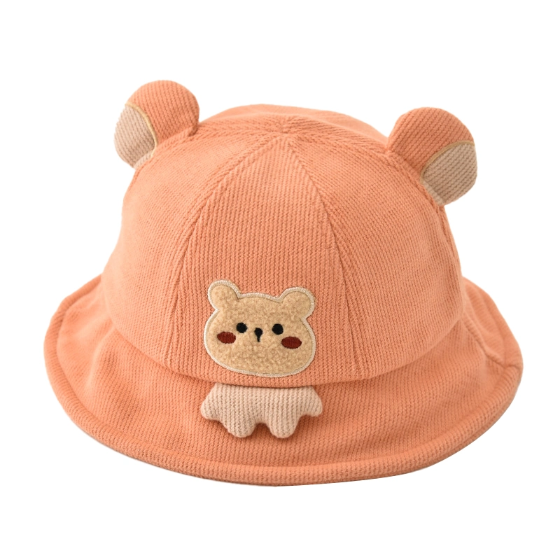 Wholesale Manufacturer Cute Custom Corduroy Autumn Winter Children Bucket Hat Fisherman Hat for Outdoor Activities