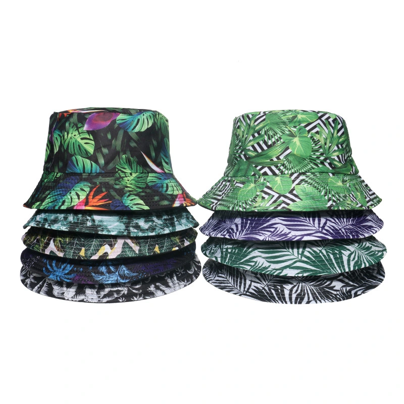 Custom Logo Bucket Hat Summer Fisherman Gorras, Women Reversible Sun Cap