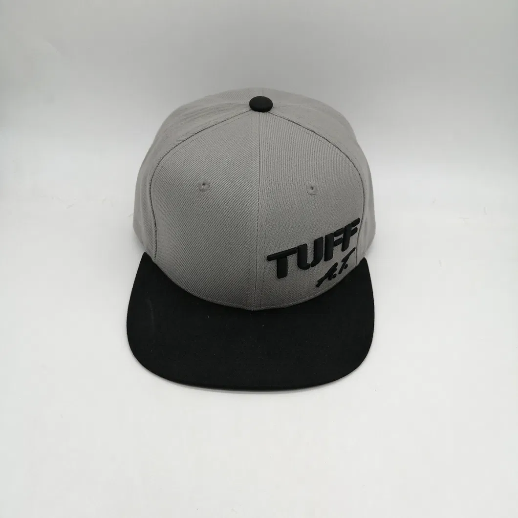 Custom Logo Hip Hop Snapback Cap High Quality 6 Panelflat Brim Basketball Caps New Gray Fitted Hats