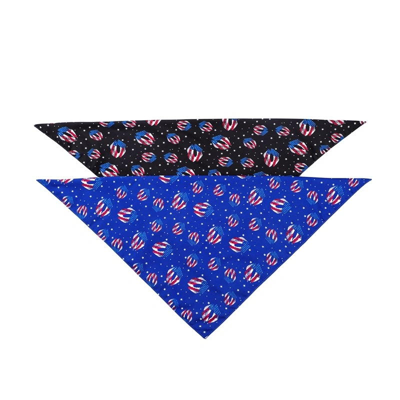 Wholesale Low MOQ Polyester Scarf Custom Logo Neck Warmer Cheap Customized Printing Logo Cotton Silk Pet Bandanas Dog Bandana