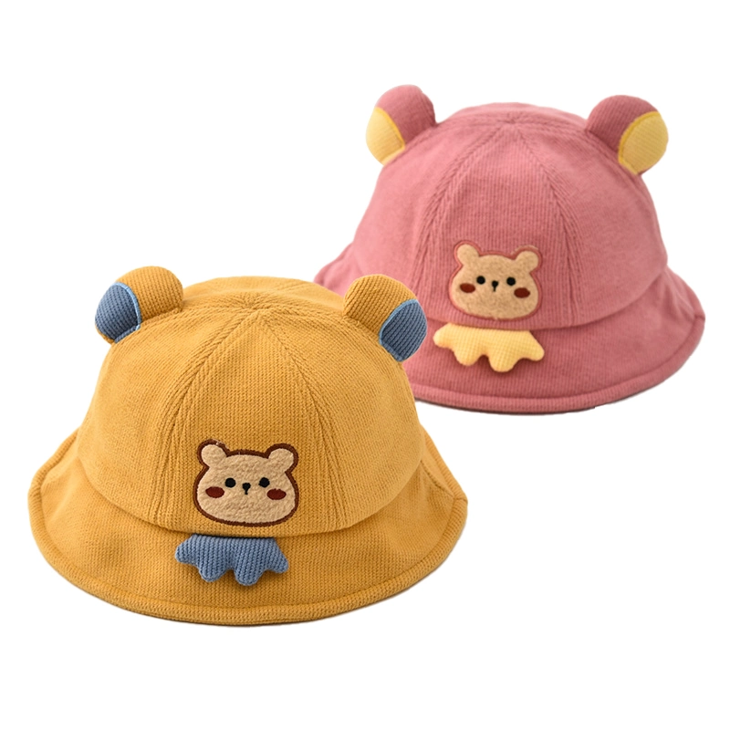 Wholesale Manufacturer Cute Custom Corduroy Autumn Winter Children Bucket Hat Fisherman Hat for Outdoor Activities