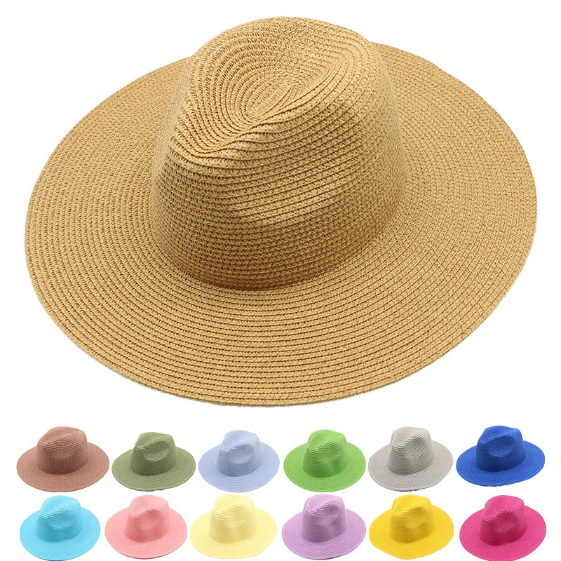 Wholesale Custom Logo Plain Summer Beach Floppy Sun Gorras Panama Straw Hats