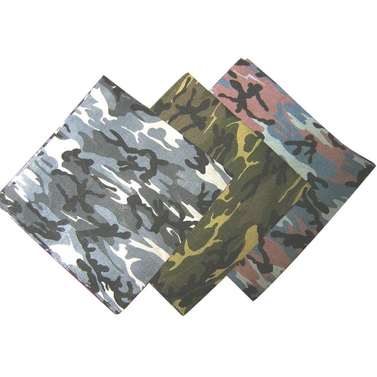 Paisley Skull Flame Novelty Camouflage Cotton Bandana with Available Design