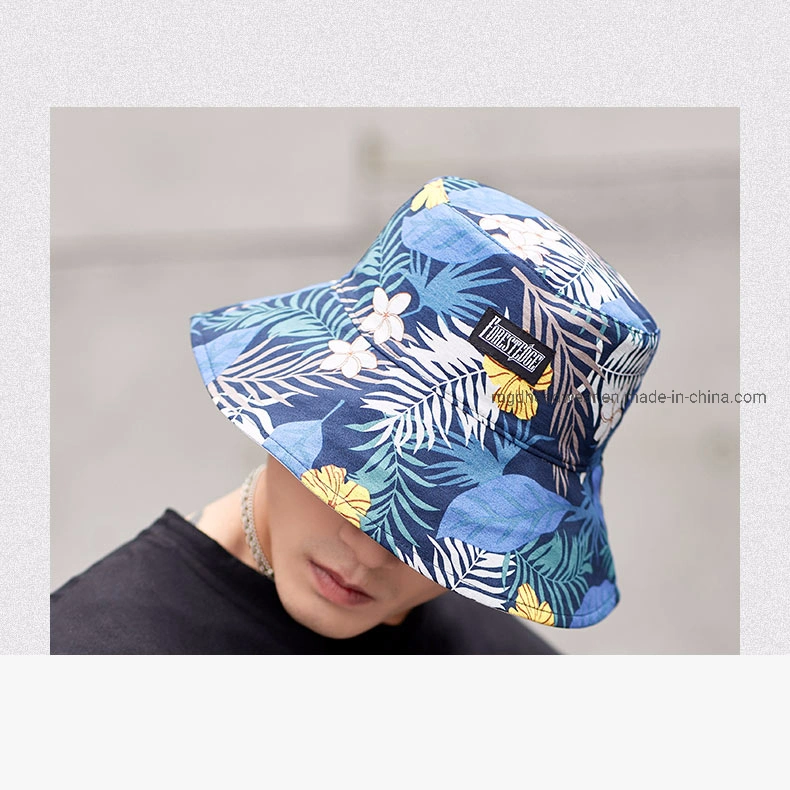 Custom Made Fashion New Design Printed Fisherman Hat Mens Bucket Hat