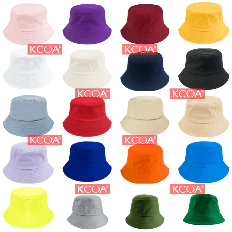 Bulk Wholesale Cotton Plain White Custom Logo Unisex Blank Fishing Cap Bucket Hat