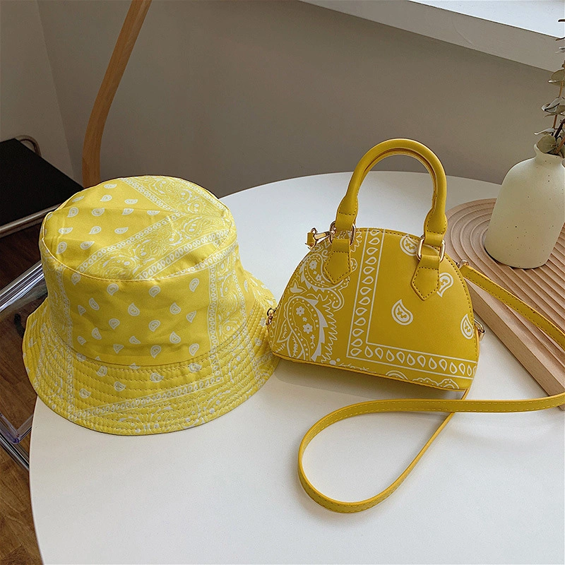 Luxury Bandana Hat Set Ladies Handbags for Women Purse and Handbags 2021