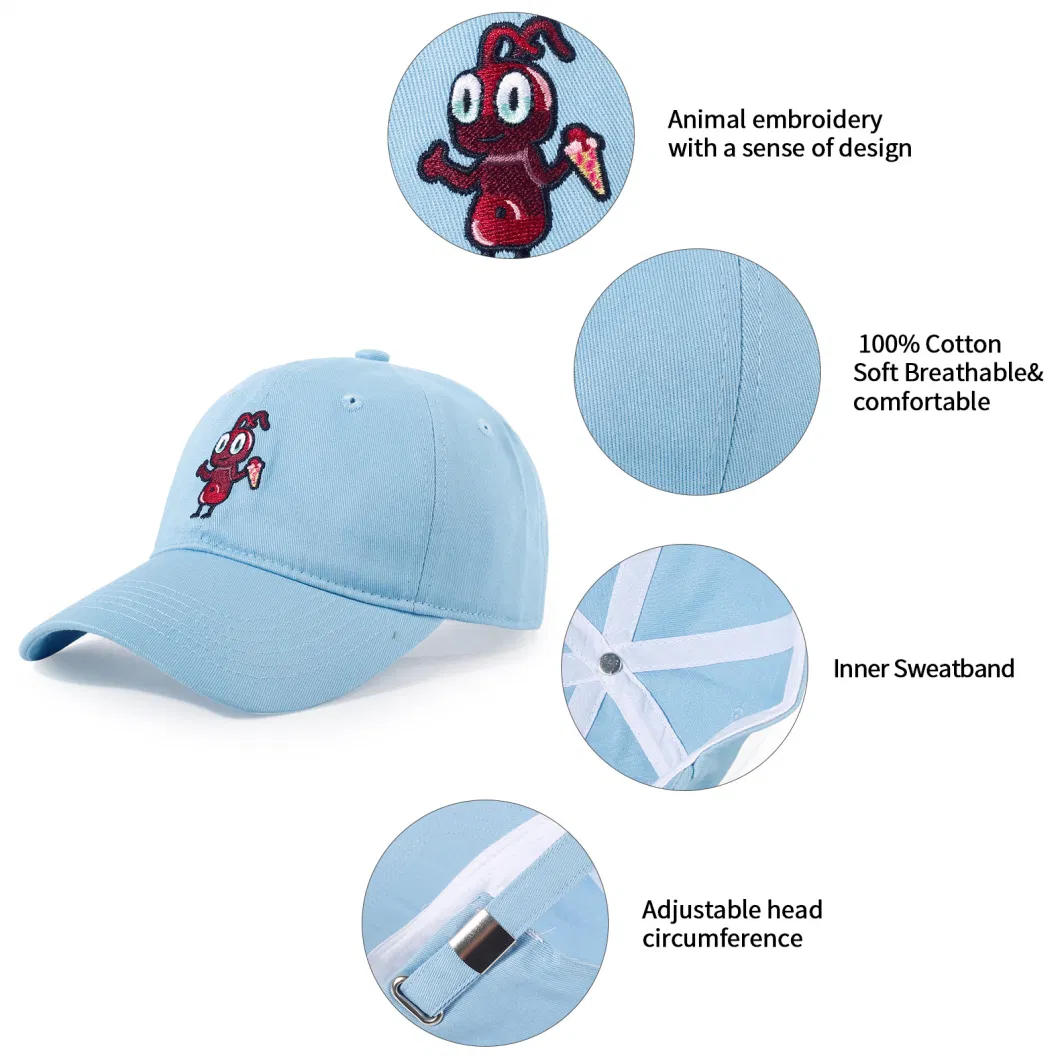 Embroidered Baseball Cap for Women Breathable and Fashionable Duckbill Cap for Men Sun Shading and Sun Protection Cap