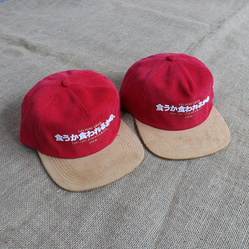 OEM 2 Tone Two Tone 100% Cotton 5 Panel Hat Embroidery Logo Custom Snap Back Vintage Unstructured Snapback Cap