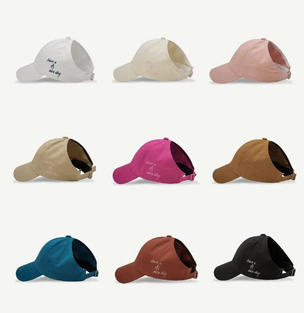 High Quality Colorful Empty Top Baseball Cap with Love Embroidery