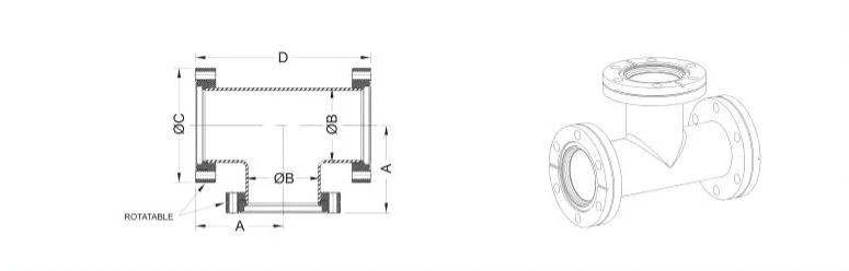 Sanitary Stainless Steel Pipe Accesories Clamp Type Polished Equal Tee