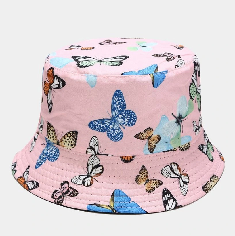 Hot Sales New Fashion Summer Outdoor Butterfly Print Bucket Hat