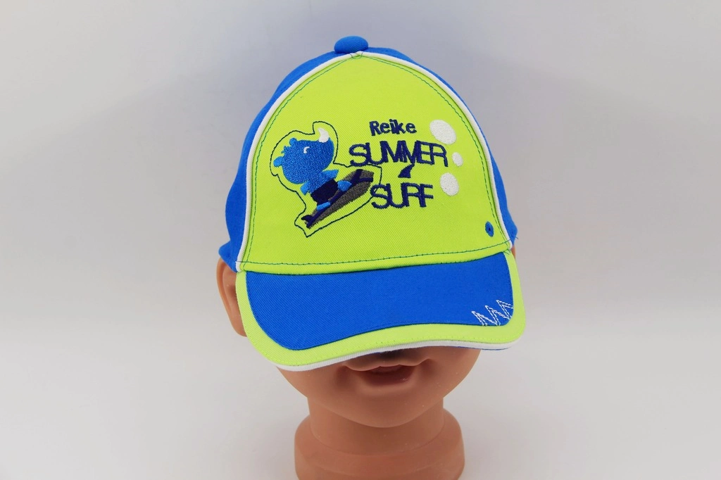 Child Summer Baseball Cap with Rhinoceros Surfing Embroidery