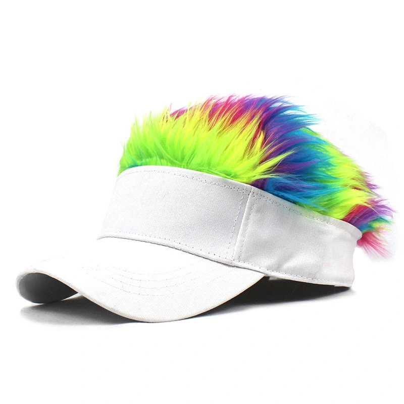 Unisex Hat Funny Wig Cap Talent Visor Leisure Golf Cap Outdoor Wig Baseball Cap Parent-Child Street Trend Outdoor Wbb16802