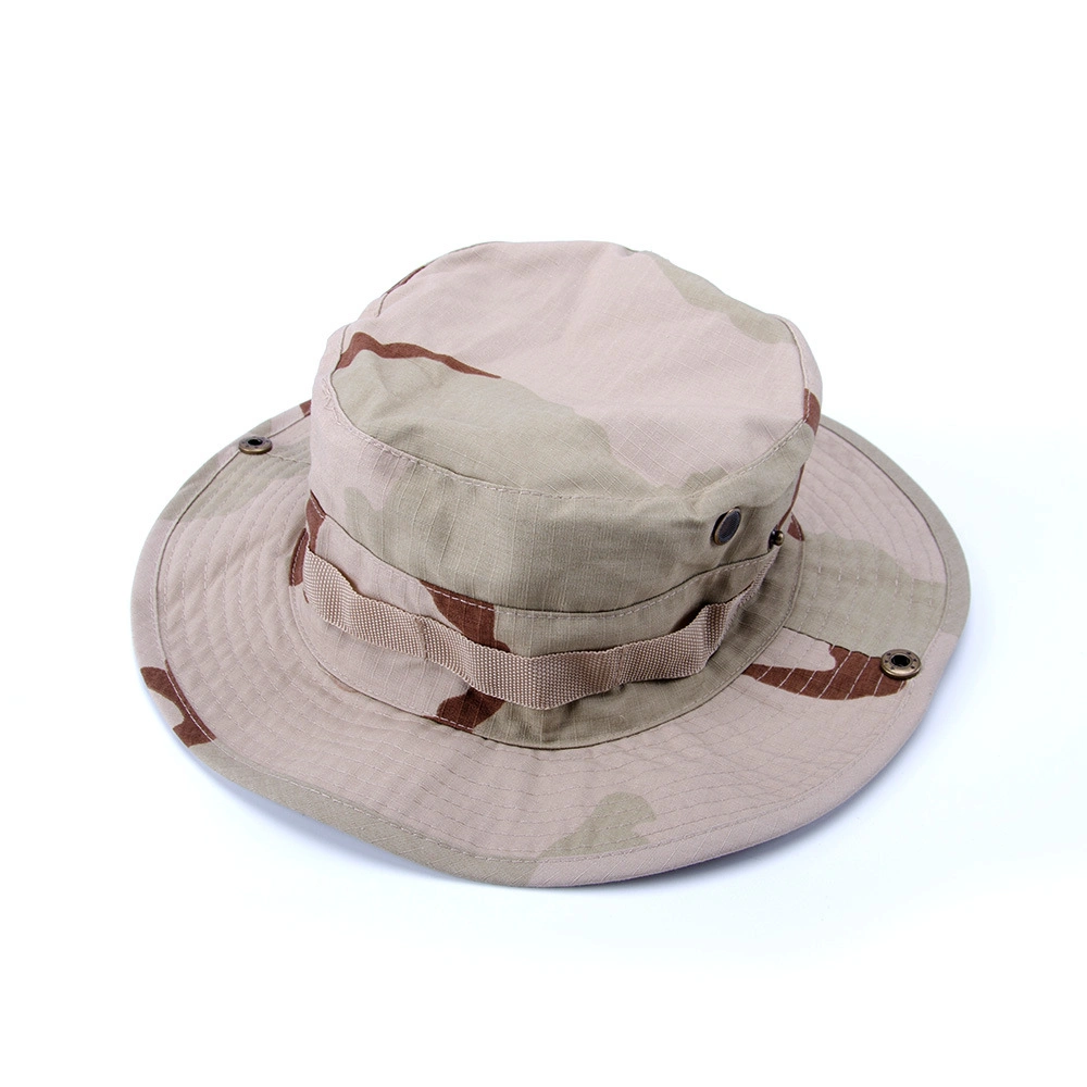 Outdoor Summer Wide Brim Boonie Hat Military Camo Sun Cap