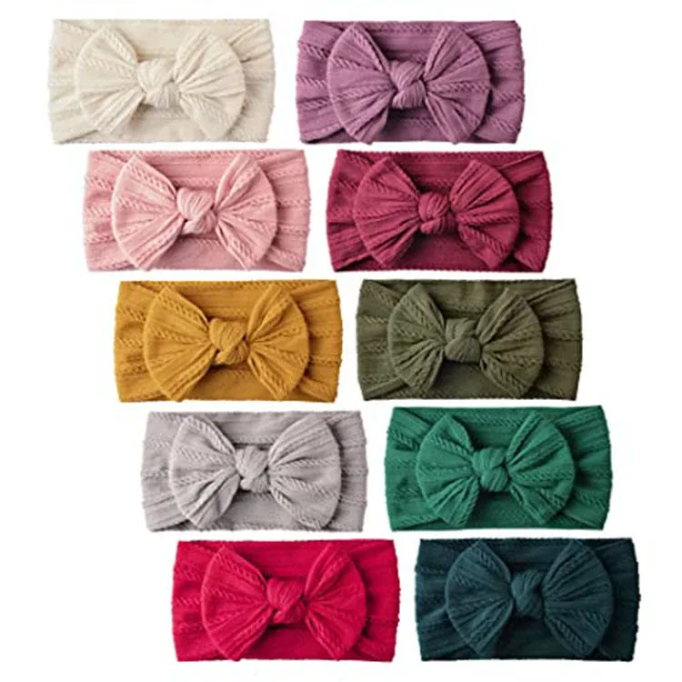 Children&prime;s Headdress Baby Bow Does Not Hurt The Skin Headband Boy Girl Wide Headscarf