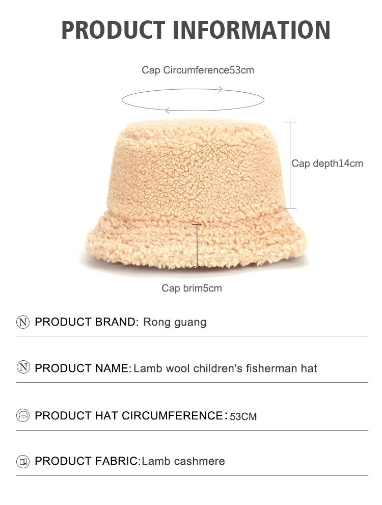 Personalized Fashion Design Custom Furry Winter Fur Fuzzy Women Mens Bucket Hat