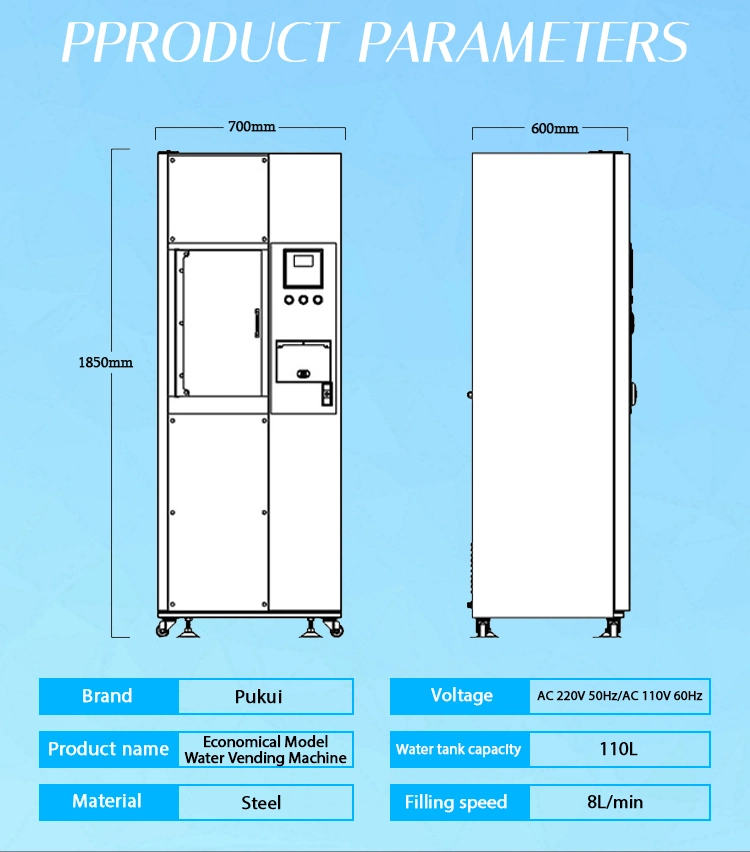 Hot Sale Coin Operated Custom Automatic Water Vending Machine Accesories