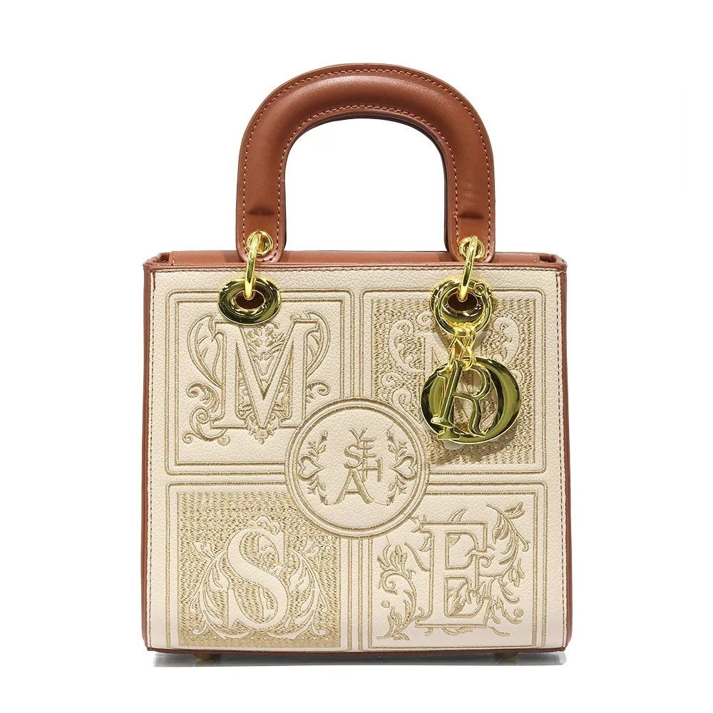 Small Metal Letters Female Handbags Wholesale China Women Bags Fashion Elegant Design Leather Handbag