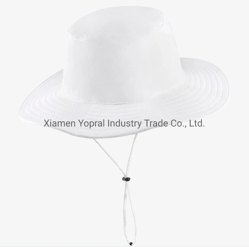 Wholesale White Black Grey 5 Panel Cotton with Rope Sun Shade Trucker Bucket Golf Hats