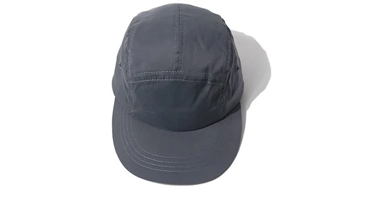 Working Sports Cap Black Plain Men 5 Panel Hat Blank 5 Panel Hats Blank Waterproof Nylon 5 Panel Hats