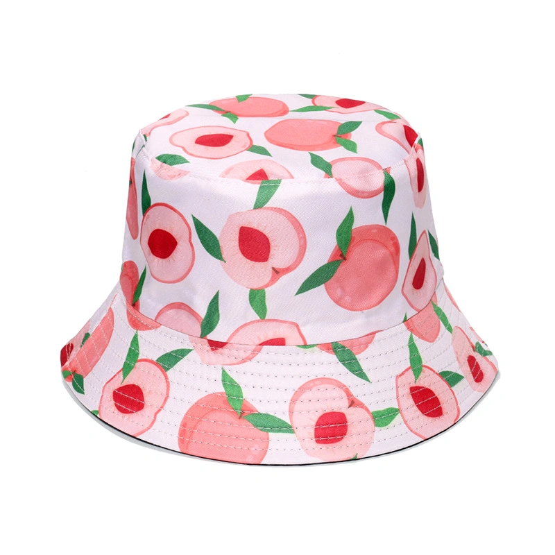 Custom Logo Bucket Hat Summer Fisherman Gorras, Women Reversible Sun Cap