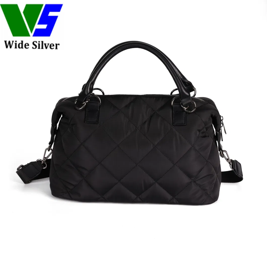 Wide Sliver Wholesale Fashion PU PVC Leather Brand Crossbody Bag for Lady Women